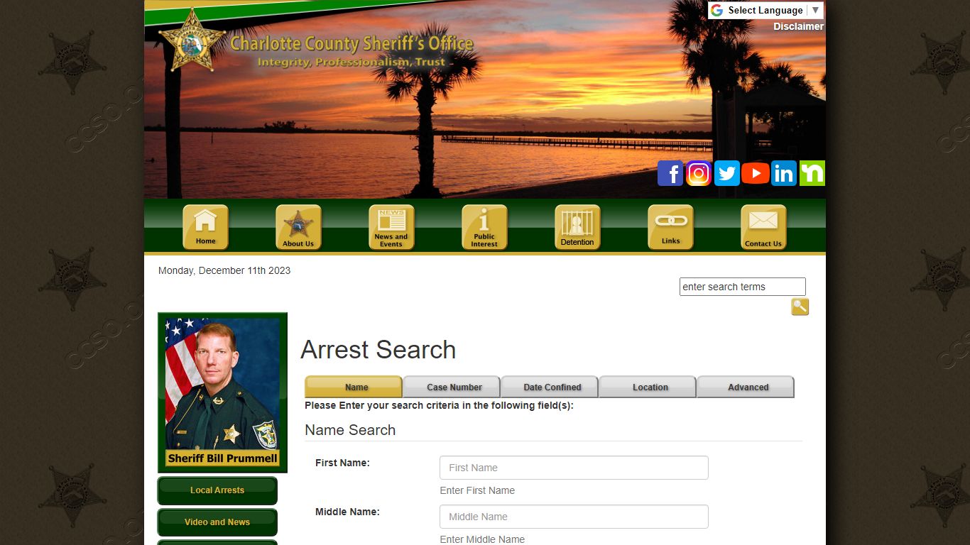 CCSO Arrest Database